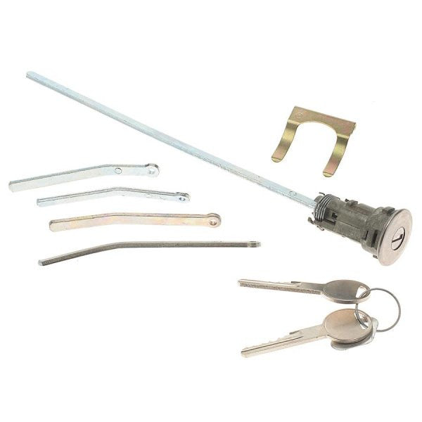 Trunk Lock Cylinder Kit – Chrysler Dodge Plymouth – Chrome – W/ 2 Logo Keys – Fast Auto Keys