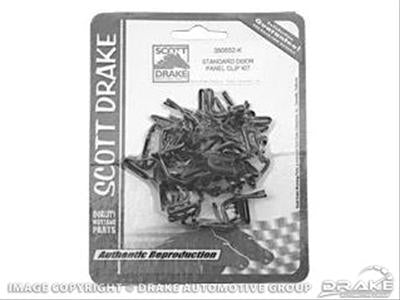 Scott Drake Mustang Door Card Clips Standard 64-70 (& 68 Deluxe)