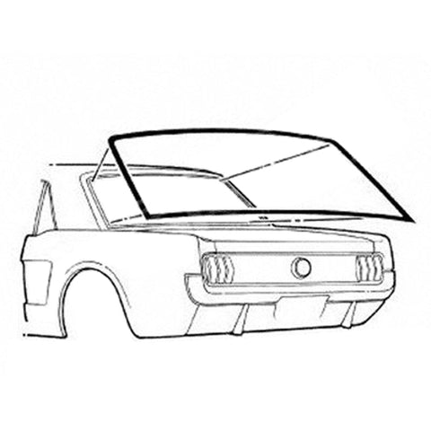 Mustang Rear Screen Coupe 64-68 Moulding/Seal