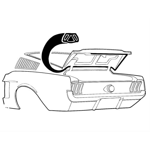 Mustang Trunk/Boot Seal Fastback 67-68